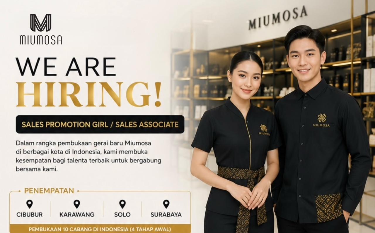 Miumosa Akan Buka 10 Konter Baru di Metro Department Store, Rekrut Sales Associate untuk Penempatan di Empat Kota Pertama